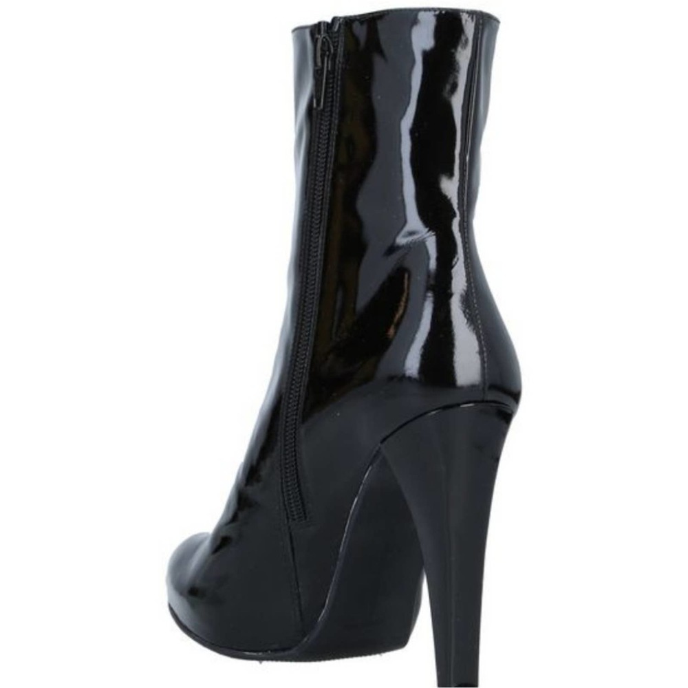 Stuart Weitzman Patent Leather Black Ankle Boots Size 40 - Picture 5 of 11